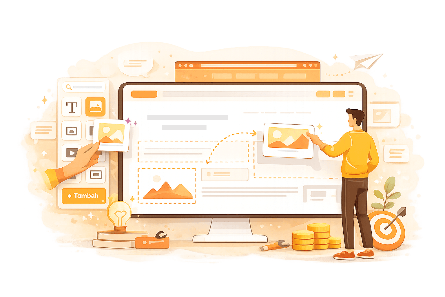 Ilustrasi Website Builder